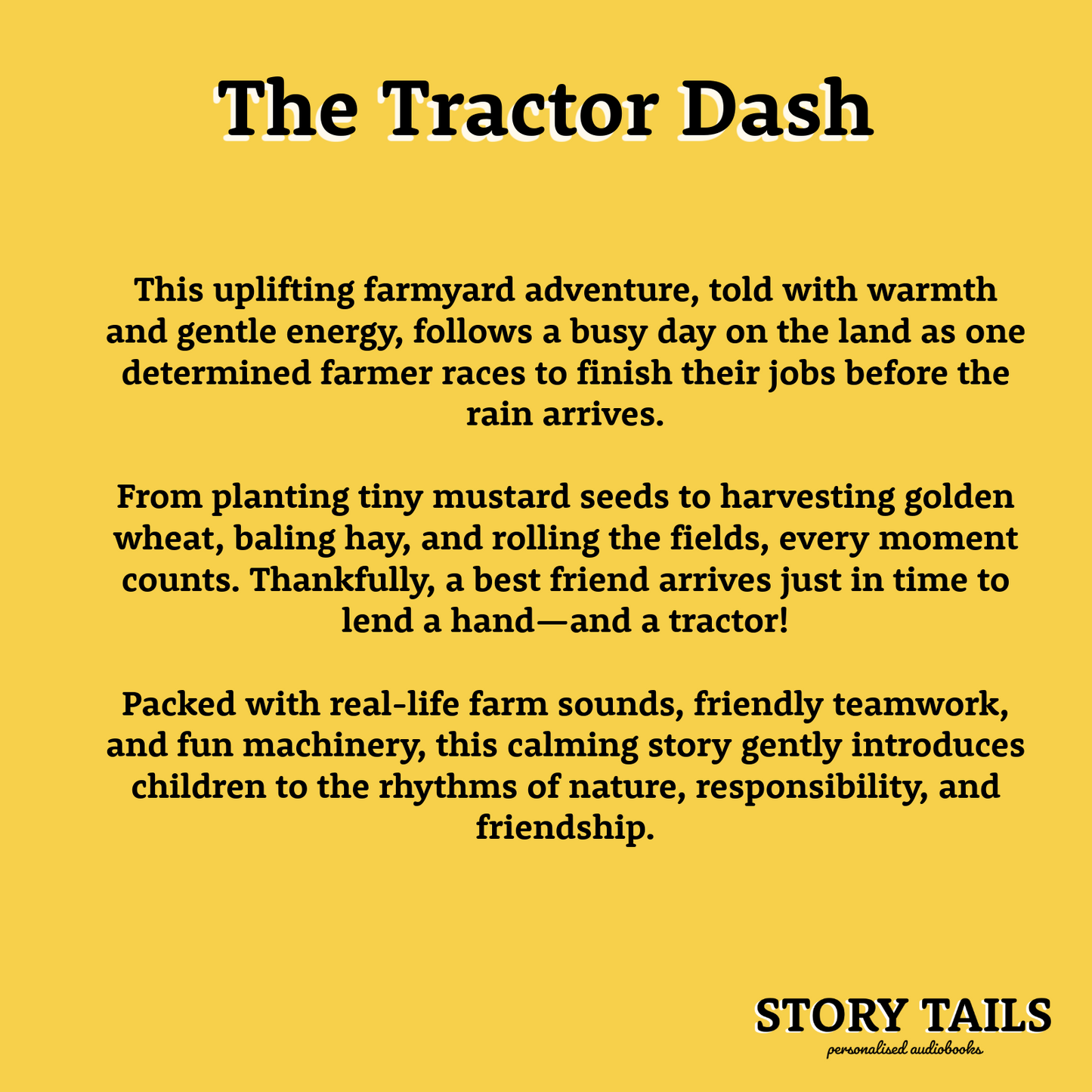 The Tractor Dash | Personalised Custom Audiobook
